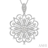 FLOWER SHAPE LOVEBRIGHT DIAMOND PENDANT