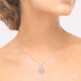 FLOWER SHAPE LOVEBRIGHT DIAMOND PENDANT