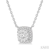 Cushion Shape Halo Lovebright Essential Diamond Pendant