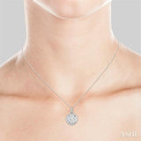 Round Shape Halo Lovebright Essential Diamond Pendant