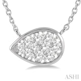 PEAR SHAPE EAST-WEST LOVEBRIGHT ESSENTIAL DIAMOND NECKLACE