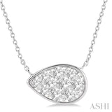 PEAR SHAPE EAST-WEST LOVEBRIGHT ESSENTIAL DIAMOND PENDANT