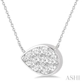 PEAR SHAPE EAST-WEST LOVEBRIGHT ESSENTIAL DIAMOND PENDANT