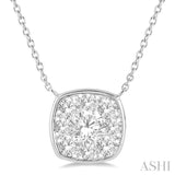 Cushion Shape Lovebright Essential Diamond Pendant