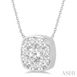 Cushion Shape Lovebright Essential Diamond Pendant