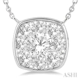 Cushion Shape Lovebright Essential Diamond Pendant