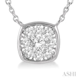 Cushion Shape Lovebright Essential Diamond Pendant