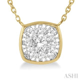 Cushion Shape Lovebright Essential Diamond Pendant