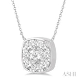 Cushion Shape Lovebright Essential Diamond Pendant