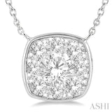 Cushion Shape Lovebright Essential Diamond Pendant