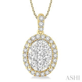 OVAL SHAPE LOVEBRIGHT DIAMOND PENDANT