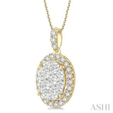 OVAL SHAPE LOVEBRIGHT DIAMOND PENDANT