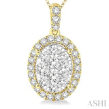 OVAL SHAPE LOVEBRIGHT DIAMOND PENDANT