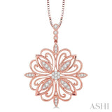 FLOWER SHAPE LOVEBRIGHT DIAMOND PENDANT