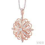FLOWER SHAPE LOVEBRIGHT DIAMOND PENDANT