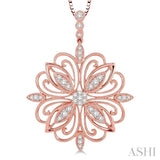FLOWER SHAPE LOVEBRIGHT DIAMOND PENDANT
