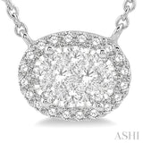 OVAL SHAPE LOVEBRIGHT ESSENTIAL DIAMOND NECKLACE