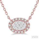 OVAL SHAPE LOVEBRIGHT ESSENTIAL DIAMOND NECKLACE