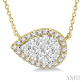 PEAR SHAPE LOVEBRIGHT ESSENTIAL DIAMOND NECKLACE