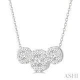 Round Shape Past Present & Future Lovebright Essential Diamond Necklace