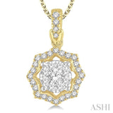 Round Shape Halo Lovebright Diamond Fashion Pendant