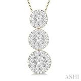 ROUND SHAPE PAST PRESENT & FUTURE LOVEBRIGHT ESSENTIAL DIAMOND PENDANT