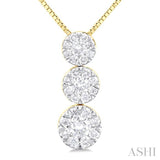 ROUND SHAPE PAST PRESENT & FUTURE LOVEBRIGHT ESSENTIAL DIAMOND PENDANT
