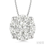 Round Shape Lovebright Essential Diamond Solitaire Pendant