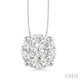 Round Shape Lovebright Essential Diamond Solitaire Pendant