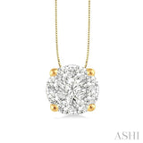 Round Shape Lovebright Essential Diamond Solitaire Pendant