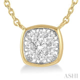 Cushion Shape Lovebright Essential Diamond Pendant