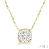 Cushion Shape Lovebright Essential Diamond Pendant