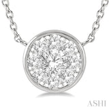 Round Shape Lovebright Essential Diamond Pendant