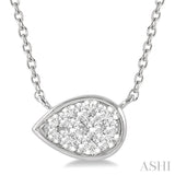 Pear Shape East-West Lovebright Essential Diamond Pendant