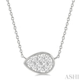 Pear Shape East-West Lovebright Essential Diamond Pendant