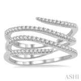 DIAMOND OPEN SPIRAL FASHION RING