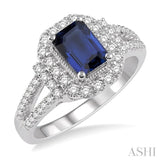 GEMSTONE & DIAMOND RING