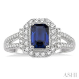 GEMSTONE & DIAMOND RING
