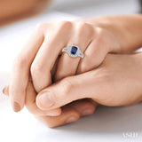 GEMSTONE & DIAMOND RING
