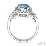GEMSTONE & DIAMOND RING