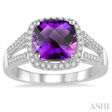 GEMSTONE & DIAMOND RING