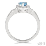 PEAR SHAPE GEMSTONE & DIAMOND RING