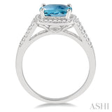 GEMSTONE & DIAMOND RING