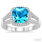GEMSTONE & DIAMOND RING