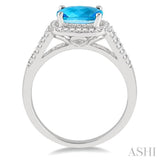 GEMSTONE & DIAMOND RING