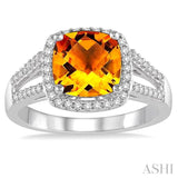GEMSTONE & DIAMOND RING