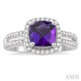GEMSTONE & DIAMOND RING
