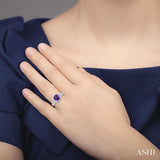 GEMSTONE & DIAMOND RING