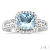 GEMSTONE & DIAMOND RING