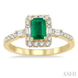 GEMSTONE & DIAMOND RING